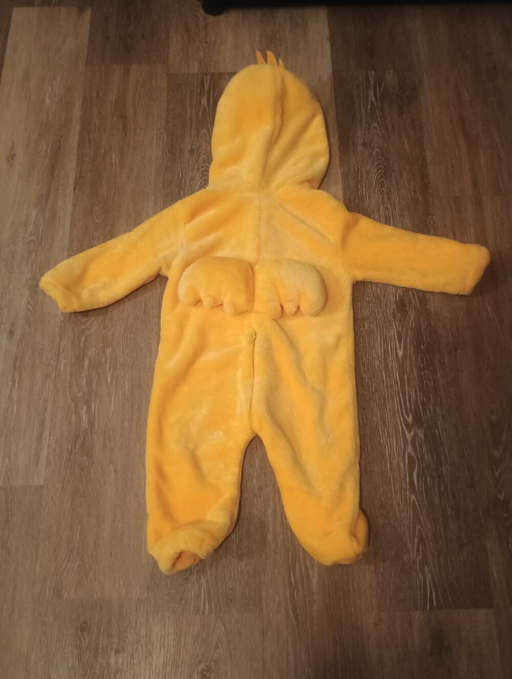 Michley Yellow Duck Plush Hooded Halloween Costume One-Piece Onesie for Baby - Picture 3 of 9